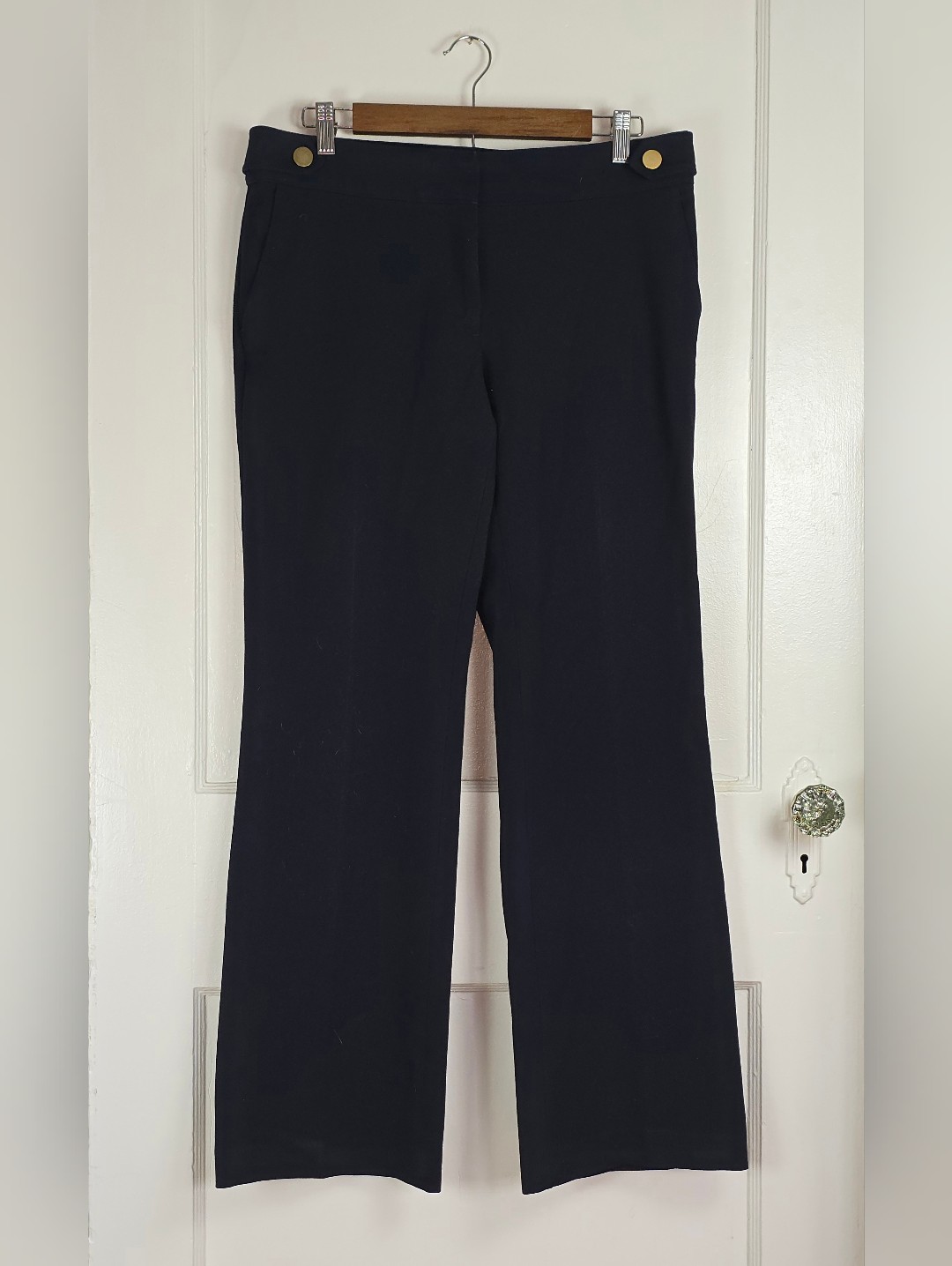 Loft Navy Blue Marisa Bootcut Midrise Trouser Inseam 31" Size 6